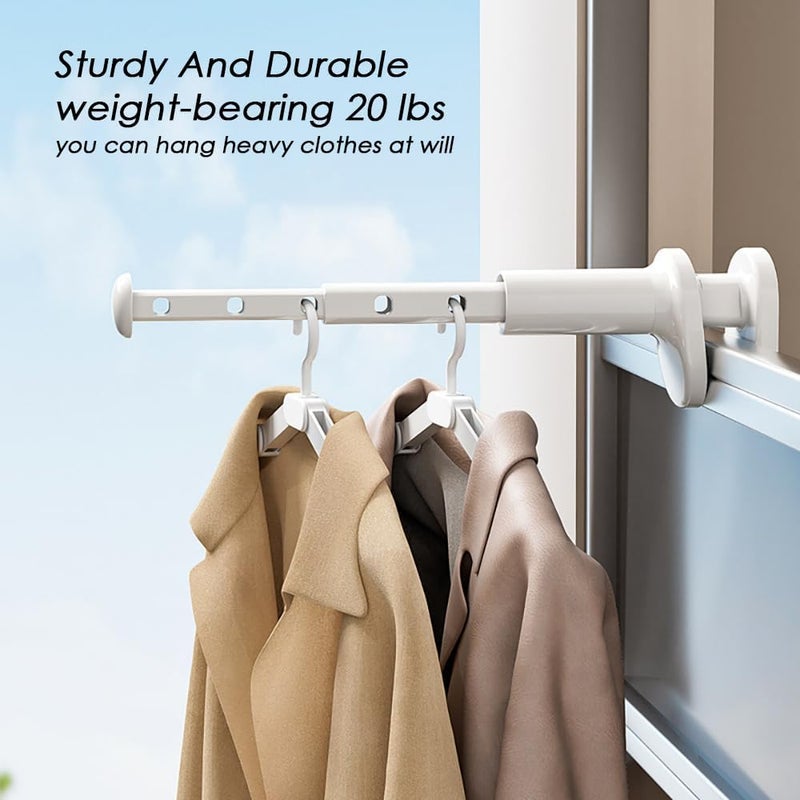 TASEVO Portable Travel Clothes Drying Rack - Clamping Design- Retractable Rob - Anti-Scratch Silicon Pad - Enhance Stability - Suitable for Door, Drawer, Luggage Handle - Image 4